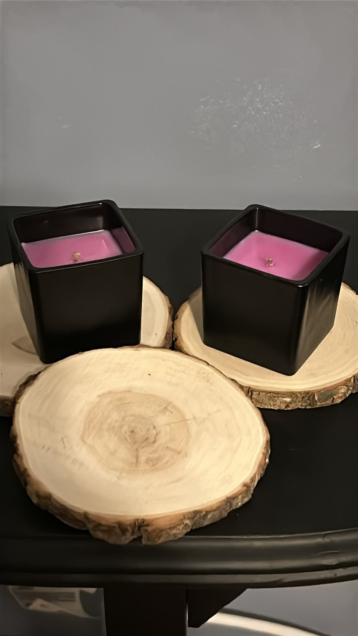 Black Raspberry Vanilla-2oz-Black Square -Hand-Poured Scented Candle-Southern Rustic Flame Candle