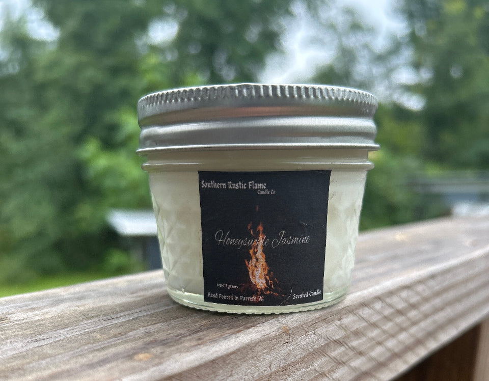 Honeysuckle Jasmine-4oz-Mason Jar Candle