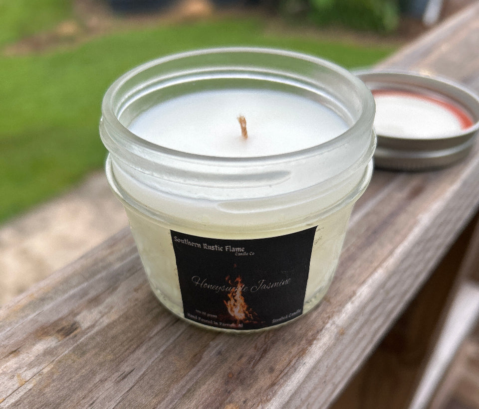 Honeysuckle Jasmine-4oz-Mason Jar Candle