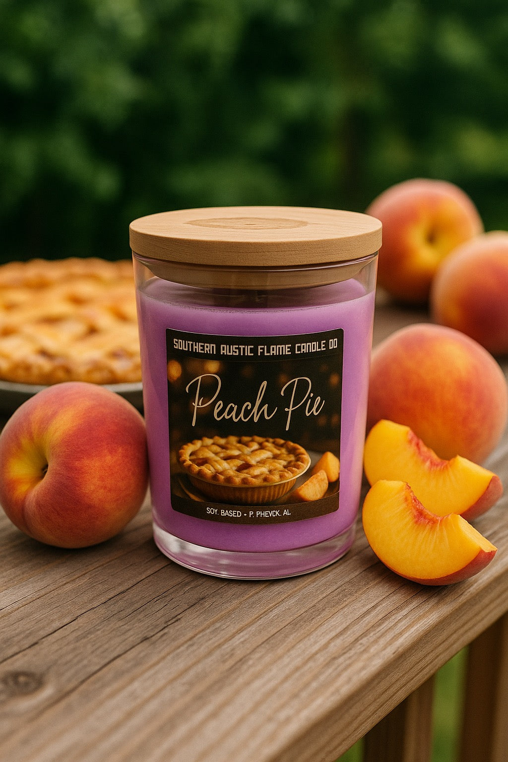 Peach Pie-10oz-Hand Poured Scented Candle
