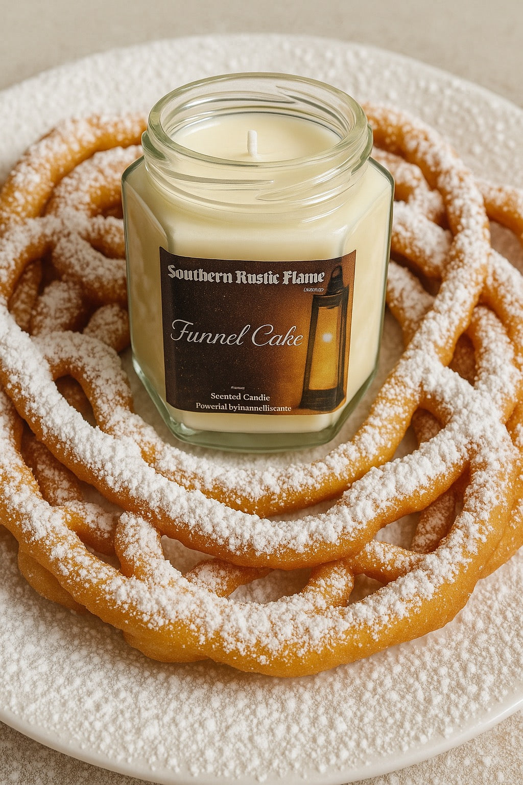 Funnel Cake-6oz-Hand-Poured Scented Candle-Southern Rustic Flame Candle