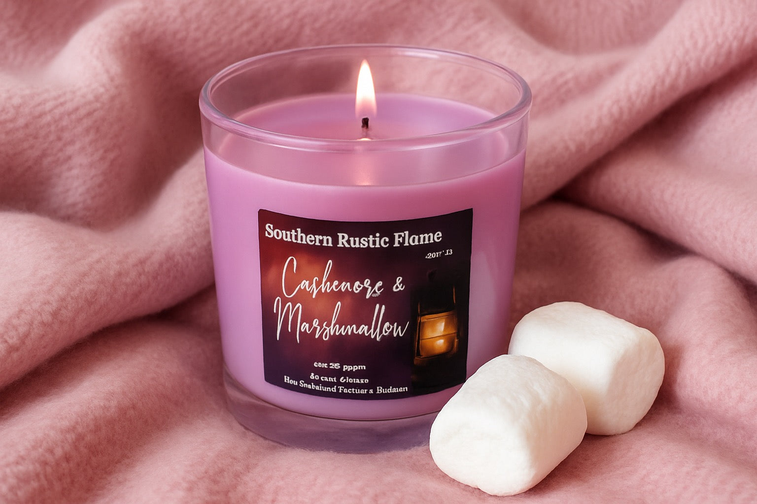 Cashmere & Marshmallow-10oz-Hand Poured Scented Candle
