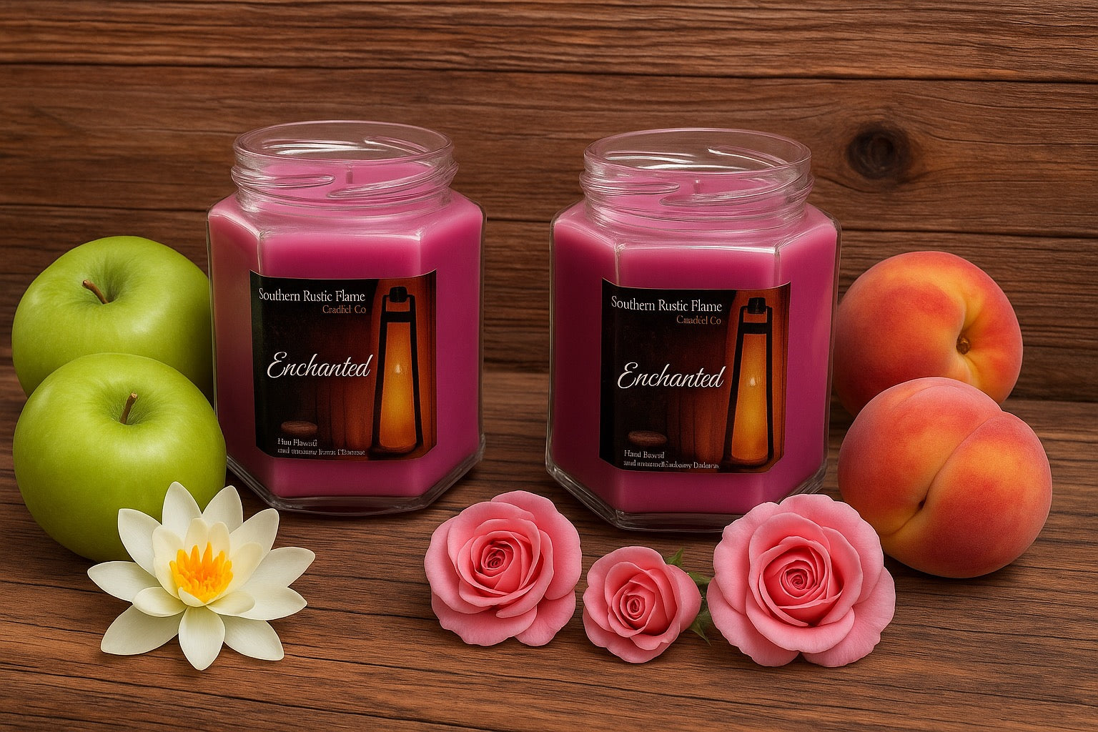 Be Enchanted-6oz-Hand -Poured Scented Candle-Southern Rustic Flame Candke