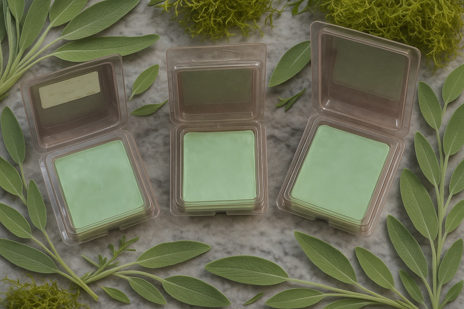 Sage & Sea Moss-Hand-Poured-Wax Melt-Southern Rustic Flame Candle