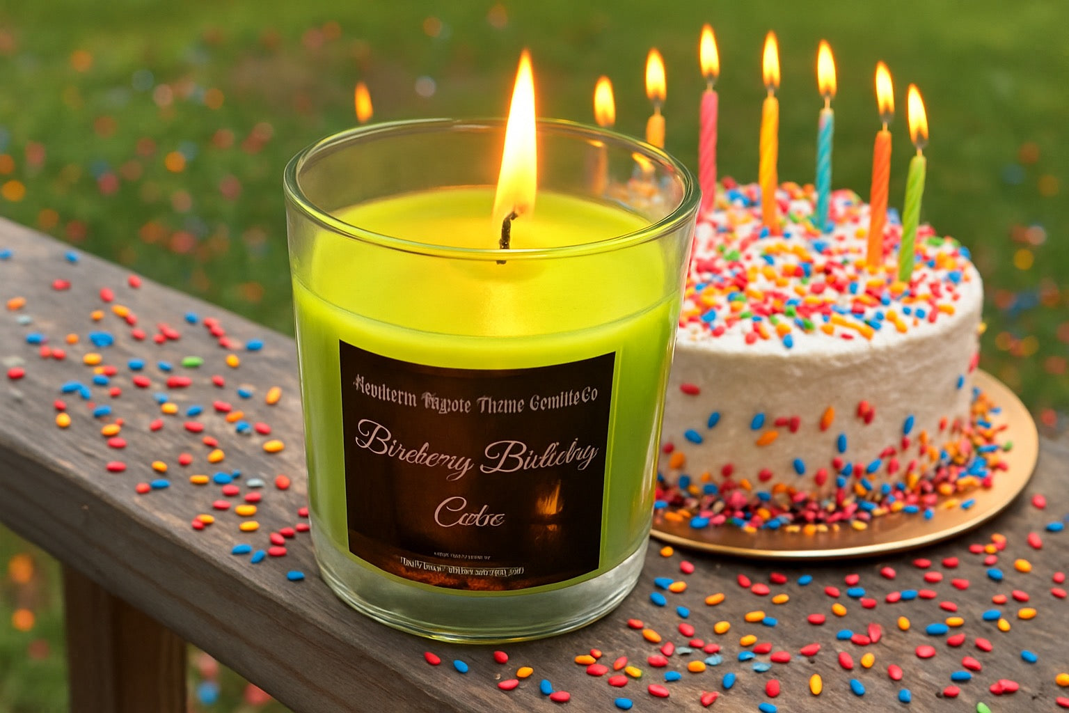 Birthday Cake-10oz-Hand Poured Scented Candle