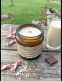 Peppermint Milkshake – 4oz Amber Jar Candle – Wooden Wick