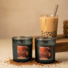 Brown Sugar Boba – 10oz Lake Blue Mercury Candle – Wooden Wick