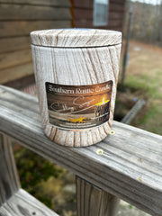 Black Cherry-11oz-Wood Grain Ceramic candle- Wooden Wick- Southern Rustic Candle