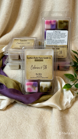 Cashmere & Silk- Wax Melts- Hand-Poured- Southern Rustic Flame Candle Co