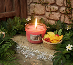 Volcano Scented 8oz-Mason Jar Candle-Wooden Wick-Southern Rustic Candle