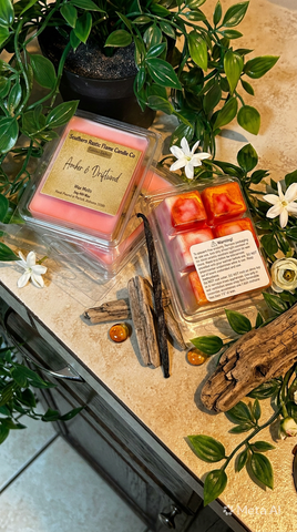 Amber & Driftwood-Wax Melts- Hand-Poured-Southern Rustic Flame Candle Co