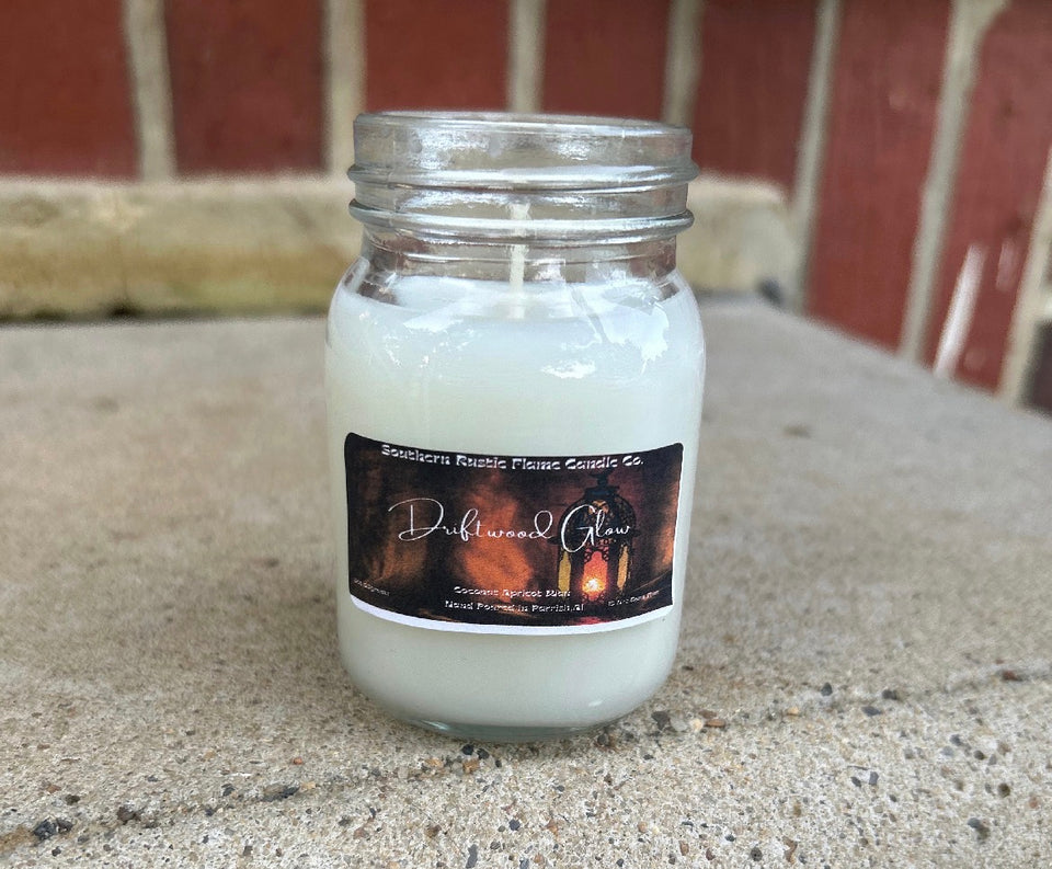 Driftwood Glow – 3oz Mason Jar Candle – Cotton Wick