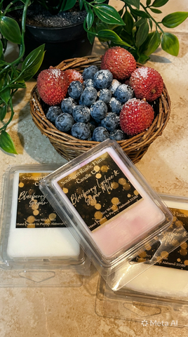Blueberry Lychee & Sugar Milk-Wax Melts-Hand-Poured-Southern Rustic Flame Candle Co