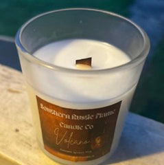 Volcano – 7oz Straight Sided Glass Candle – Wooden Wick