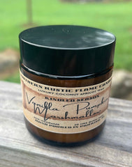 Vanilla Pumpkin Marshmallow-4oz-Amber Jar Candle-Wooden Wick-Southern Rustic Candle