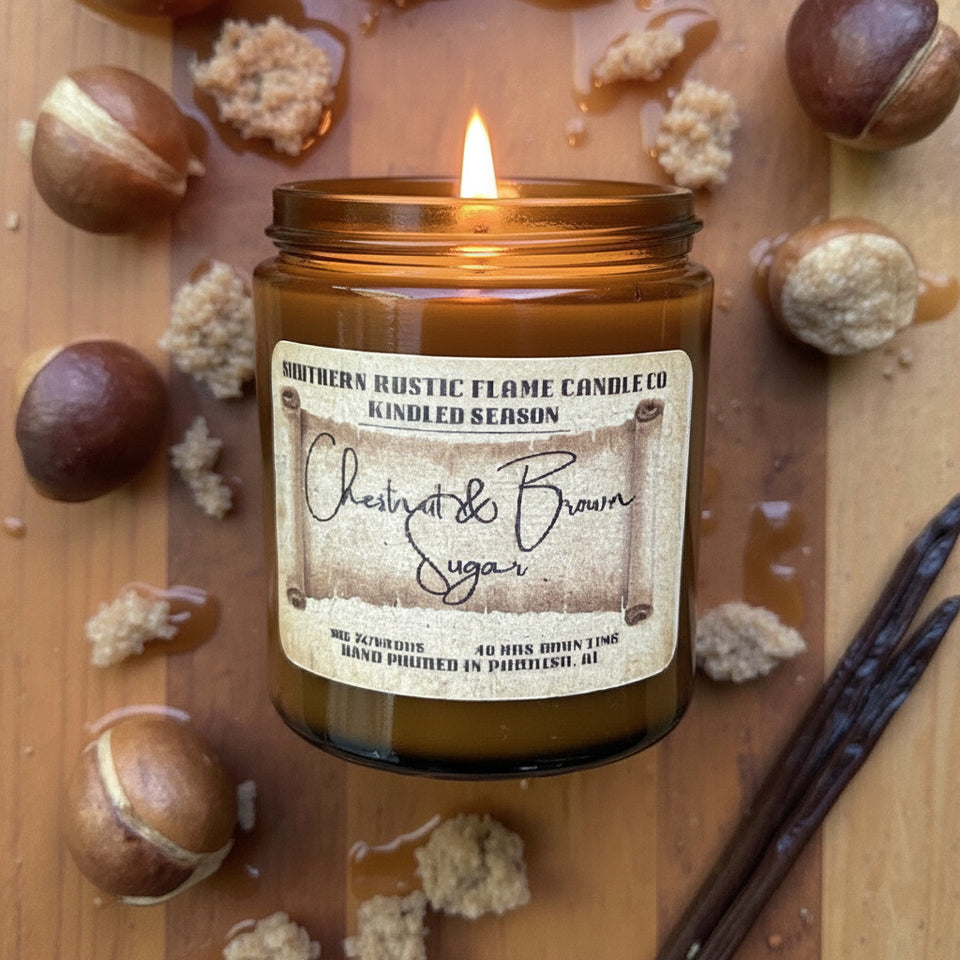 Chestnut & Brown Sugar – 8oz Cotton Wick