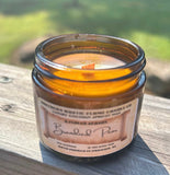Brandied Pear – 2oz Amber Jar Candle – Wooden Wick