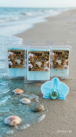 Sea Salt & Orchid-Wax Melts- Hand Poured- Southern Rustic Flame Candle Co.