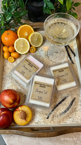 Champagne Toast-Wax Melts-Hand-Poured-Southern Rustic Flame Candle Co