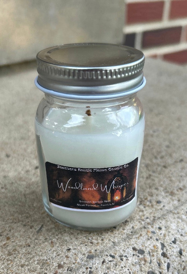 Woodland Whispers – 3oz Mason Jar Candle – Cotton Wick