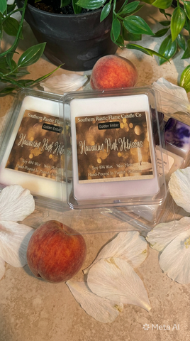 Hawaiian Pink Hibiscus-Wax Melts-Hand Poured-Southern Rustic Flame Candle Co