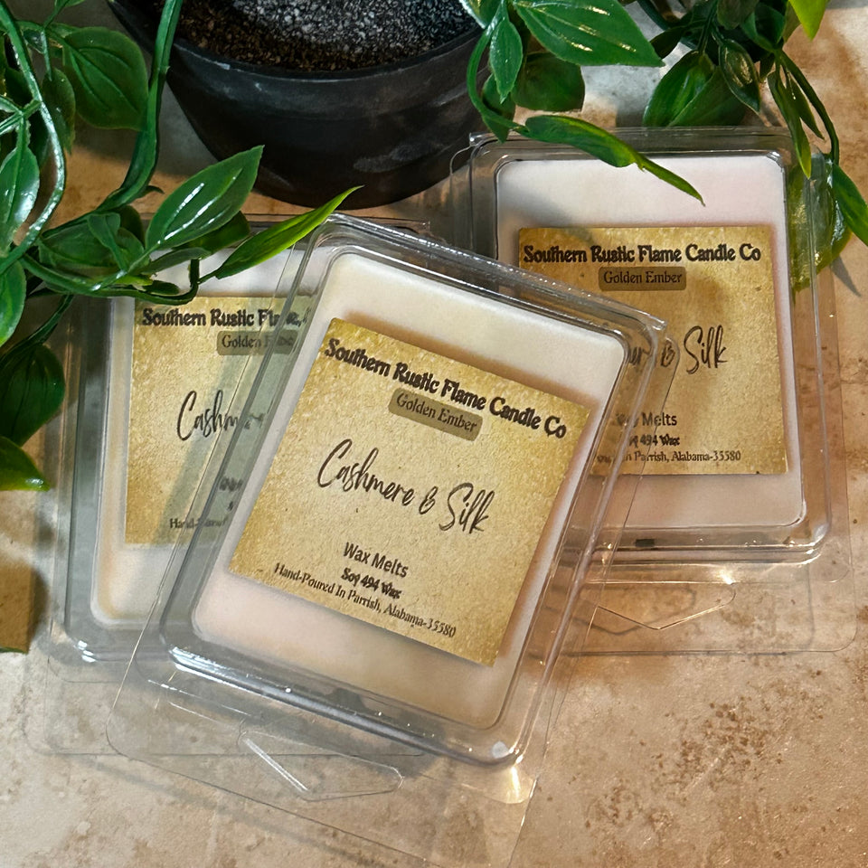 Cashmere & Silk – Hand-Poured Wax Melt – Southern Rustic Candle Co
