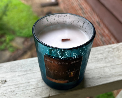 Strawberries & Champagne-10oz-Mercury Blue Candle