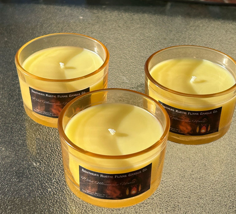 Wild Mountain Honey – 4oz Amber Jar Candle – Cotton Wick