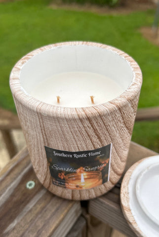 Sparkling Sangria-11oz-Wood Grain Ceramic Candle