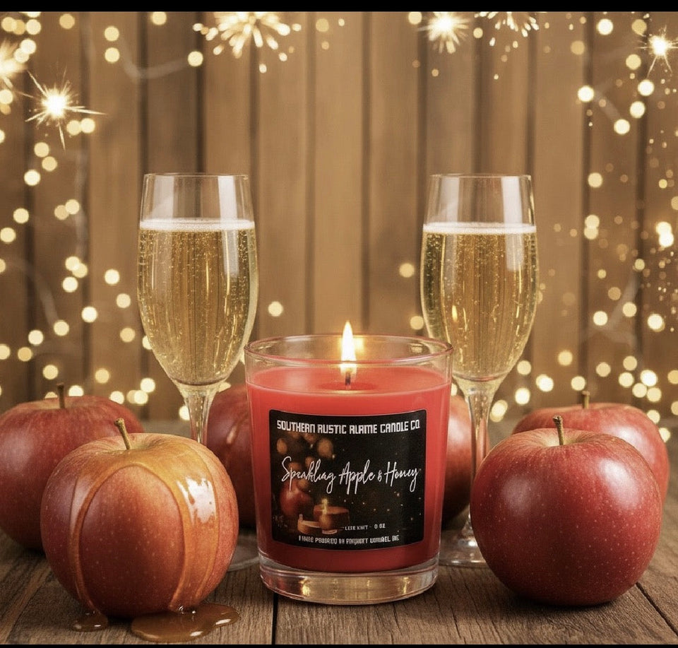 Champagne Apple & Honey – 10oz Wooden Wick