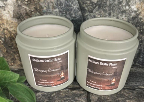 Mahogany Teakwood-9oz-Sage Tin Candle