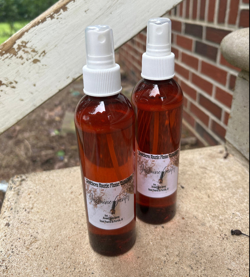 Star Jasmine and Baltic Amber Scented Room Spray – 8oz Bottle – Handmade Linen Freshener