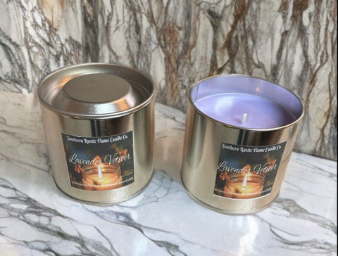 Lavender Vetiver-7.5oz-Tin Candle