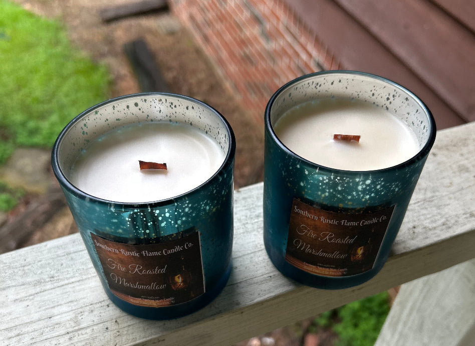 Fire Roasted Marshmallow-10oz-Mercury Blue Candle