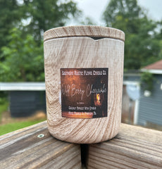 Wild Berry Cheesecake-11oz-Wood Grain Ceramic Candle