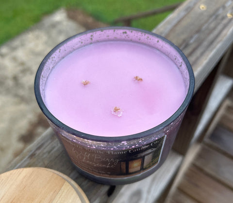 Wild Berry Cheesecake-16oz Speckled Silver Candle