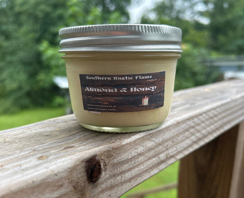 Almond & Honey-8oz-Mason Jar Candle