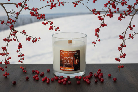 Snowberry Icicle – 10oz Straight Sided Glass Candle – Cotton Wick