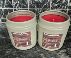 Sweet Strawberries-9oz-Sage Tin Candle