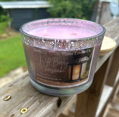 Wild Berry Cheesecake-16oz Speckled Silver Candle