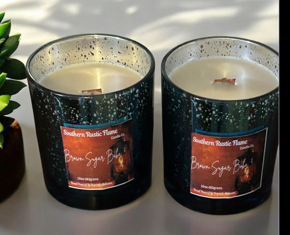 Brown Sugar Boba-10oz-Mercury Blue Candle