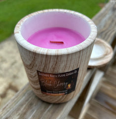 Black Cherry-11oz-Wood Grain Ceramic Candle