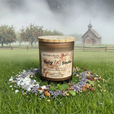 Holy Smoke-10oz-Frosted Amber Resin-Hand-Crafted Scented Candle-The Southern Legacy Collection
