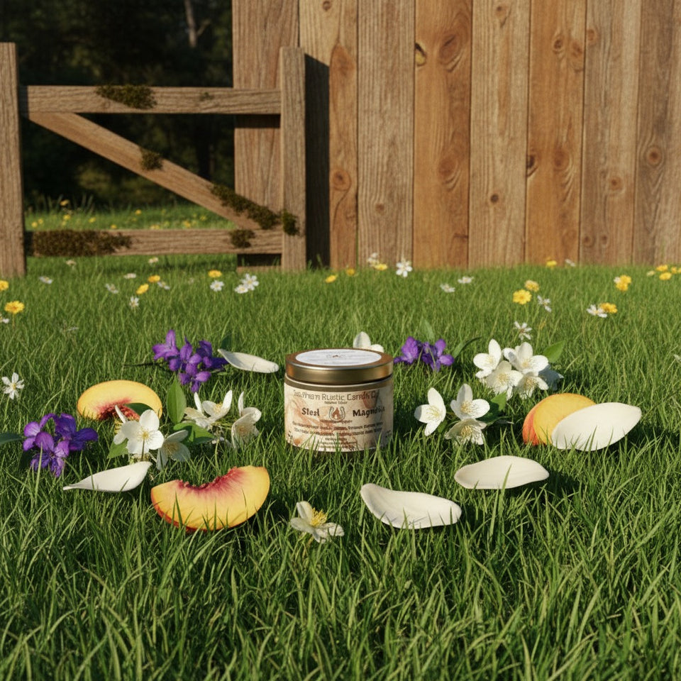 Steel Magnolia-4oz-Champagne Tin -Hand Crafted Scented Candle-The Southern Legacy Collection