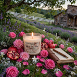 Rebels & Roses-10oz-Frosted Amber Resin Glass-Hand-Poured Scented Candle-The Southern Legacy Collection