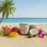 Gulf Shore-10oz-Frosted Amber Resin Glass-Hand-Poured-Scented Candle-The Southern Legacy Collection