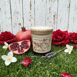 Rebels & Roses-10oz-Frosted Amber Resin Glass-Hand-Poured Scented Candle-The Southern Legacy Collection