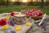Rebels & Roses-4oz-Champagne Tin Hand-Poured Scented Candle.The Southern Legacy Collection