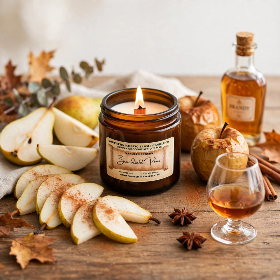Brandied Pear-2oz-Hand-Poured Scented Candle-Southern Rustic Candle Co