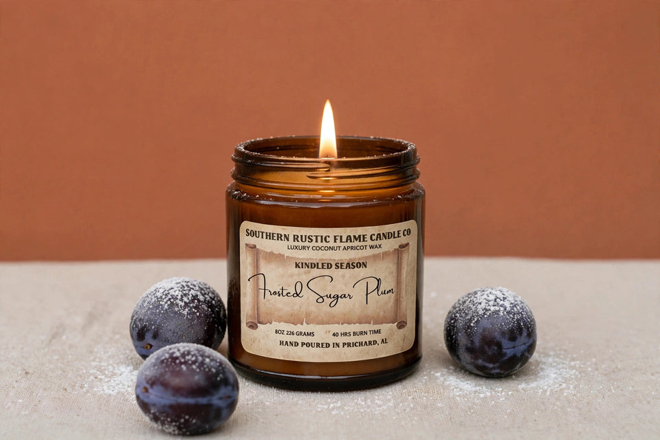 Frosted Sugar Plum – 4oz Wooden Wick
